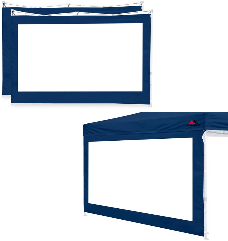 SCOCANOPY Clear Window Sidewall for 12x12 Canopy Frame, 3 Pack Sunwalls Only,(Navy Blue) - Image 1